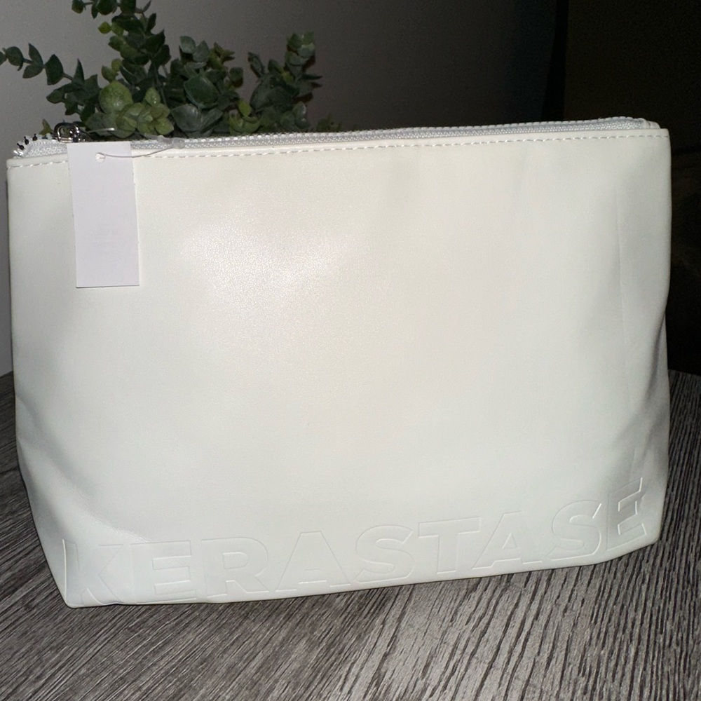 KERASTASE Limited Edition White Leather Cosmetic Case